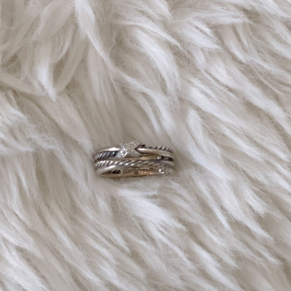 David Yurman X Collection Ring with Diamonds